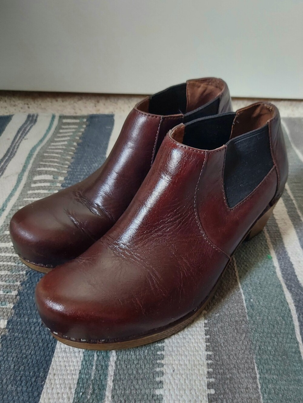 Dansko Marilyn Leather Pull On Ankle Boots Brown Size 39 (8/8.5)